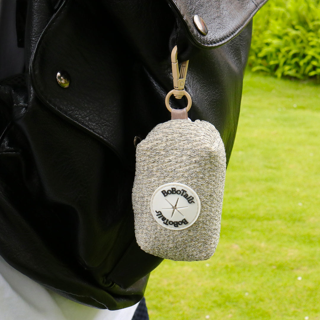 Bobotails chunky knitted dog poop bag holder for leash