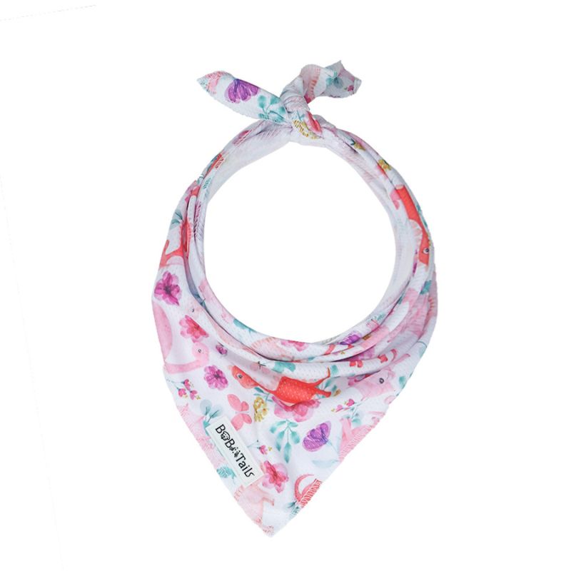 Dinosaur printed bandana on a white background