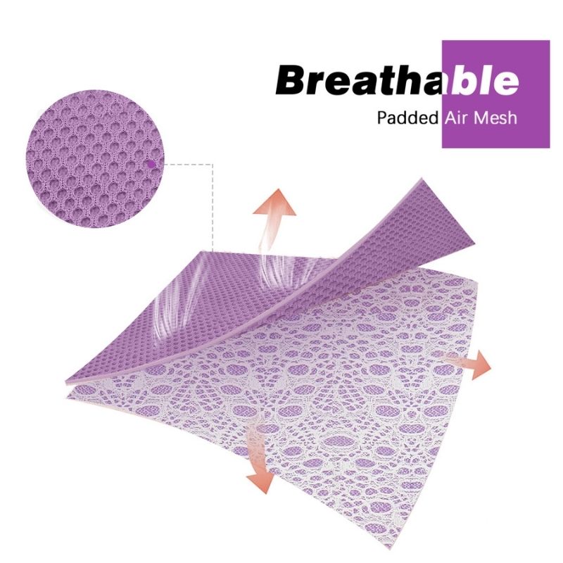 lavender lace aire mesh breathable fabric material