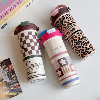 leopard printed coffee cup for dog dom