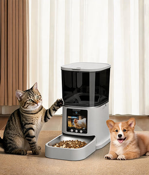 Distributeur automatique intelligent de nourriture pour animaux de compagnie Wi-Fi – Mangeoire connectée pour chats et chiens