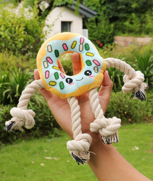 Jouet de chien interactif en forme de beignet