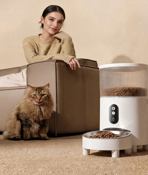 Distributeur automatique intelligent de nourriture pour animaux de compagnie Wi-Fi – Mangeoire connectée pour chats et chiens