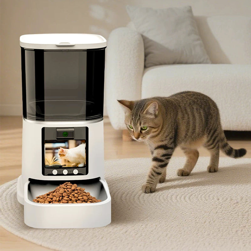 Distributeur automatique intelligent de nourriture pour animaux de compagnie Wi-Fi – Mangeoire connectée pour chats et chiens