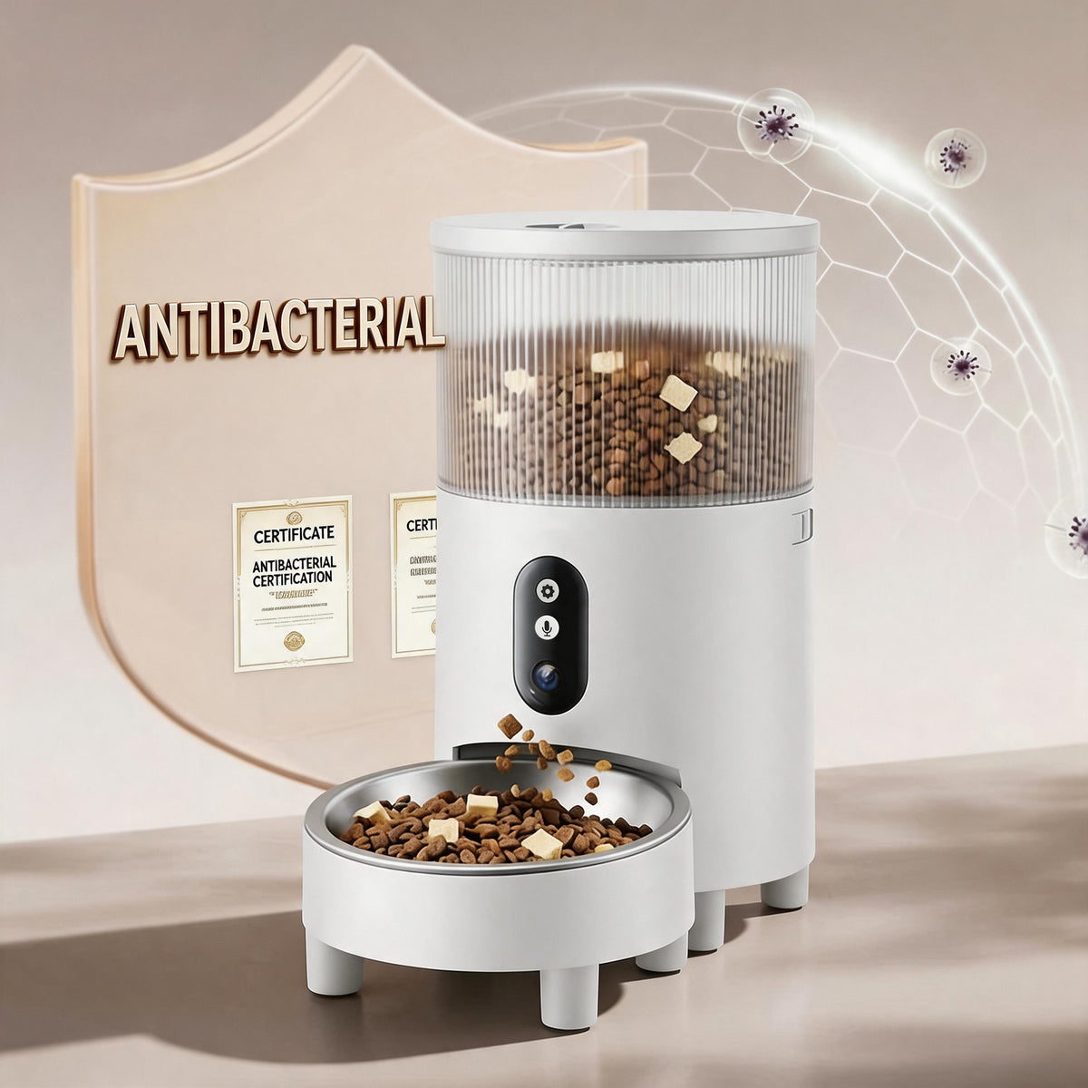 Distributeur automatique intelligent de nourriture pour animaux de compagnie Wi-Fi – Mangeoire connectée pour chats et chiens