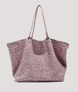 Sac fourre-tout en toile imprimé léopard - Style assorti chien et maître