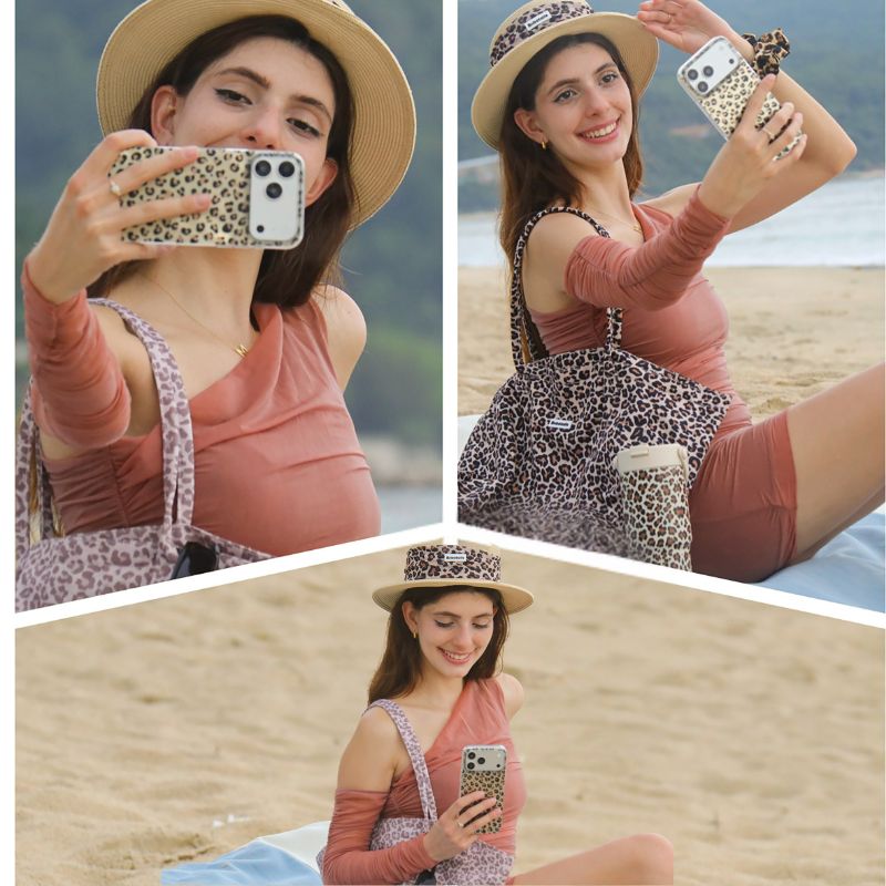 Coque de téléphone imprimé léopard - Style assorti chien et propriétaire