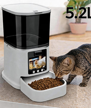 Distributeur automatique intelligent de nourriture pour animaux de compagnie Wi-Fi – Mangeoire connectée pour chats et chiens