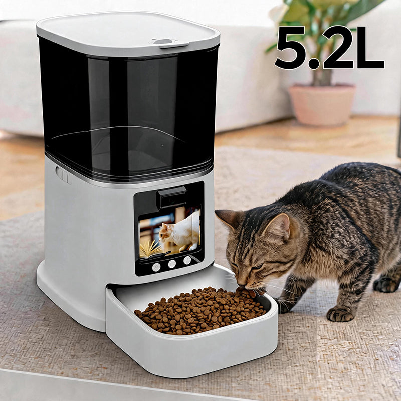 Distributeur automatique intelligent de nourriture pour animaux de compagnie Wi-Fi – Mangeoire connectée pour chats et chiens