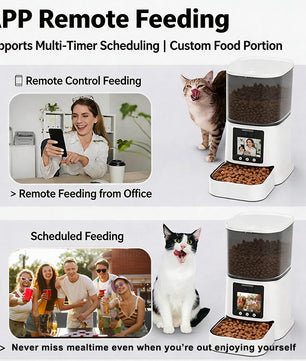 Distributeur automatique intelligent de nourriture pour animaux de compagnie Wi-Fi – Mangeoire connectée pour chats et chiens