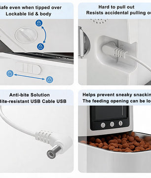 Distributeur automatique intelligent de nourriture pour animaux de compagnie Wi-Fi – Mangeoire connectée pour chats et chiens