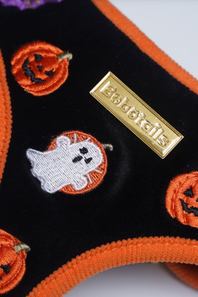 ghost embroidered dog harness for all breeds size dogs -bobotails
