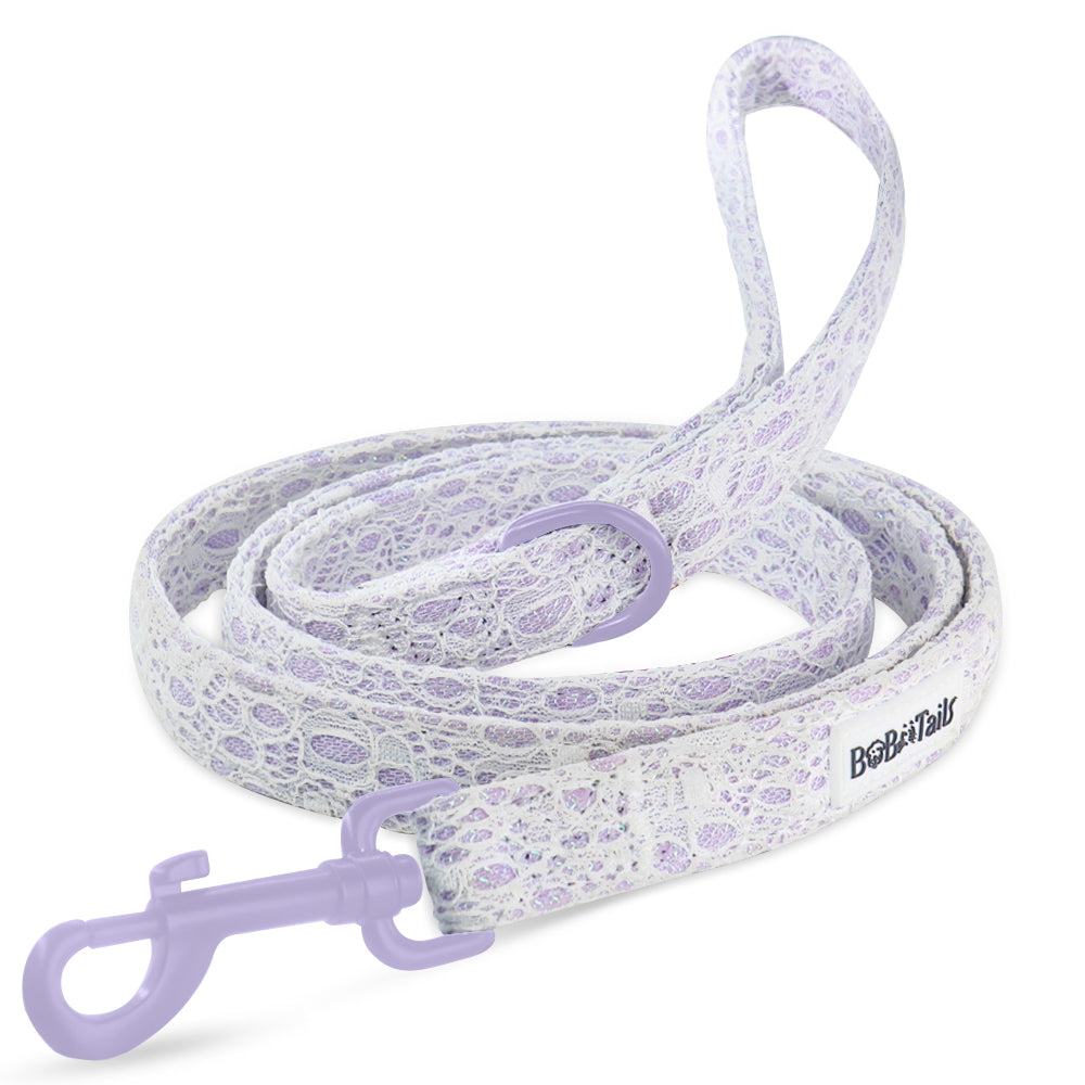 Bobotails Lavender Christmas Collection Beauty of Lace Dog Leash For Small Dogs and Medium Dogs 