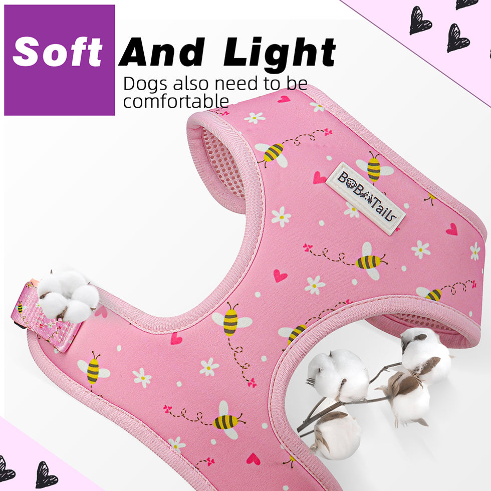 Bobotails No Pull Dog Vest Harness, Reflective No-Choke Pet Harness with Easy Control Soft Handle for Small Medium Dogs