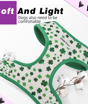 Bobotails Dog Harness, Cute Puppy Harness, Adjustable Soft Padded Dog Vest, Airmesh Breatheable Pet Cotton material Vest with Easy Control for Small and Medium Dogs