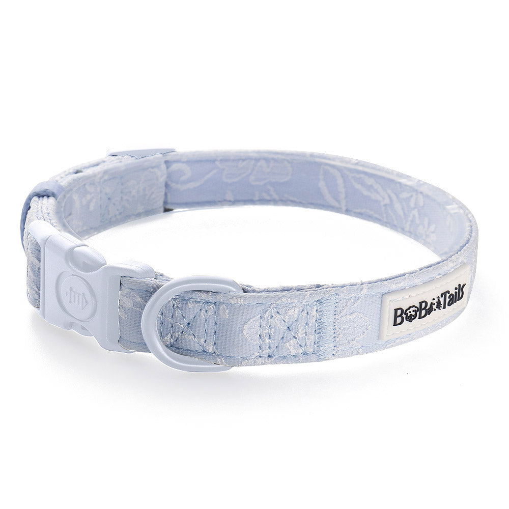 Bobotails Morning glory Dog Collars,Adjustable Custom Pet Collars of Lightweight and Comfortable Knited Material for Small and Medium Dogs