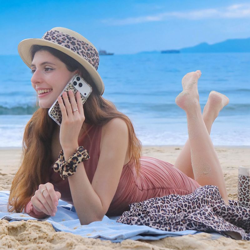 Bobotails leopard iPhone case designed for stylish dog lovers who enjoy matching lifestyle accessories.