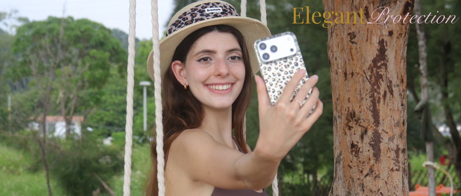 Bobotails leopard iPhone case designed for stylish dog lovers who enjoy matching lifestyle accessories.