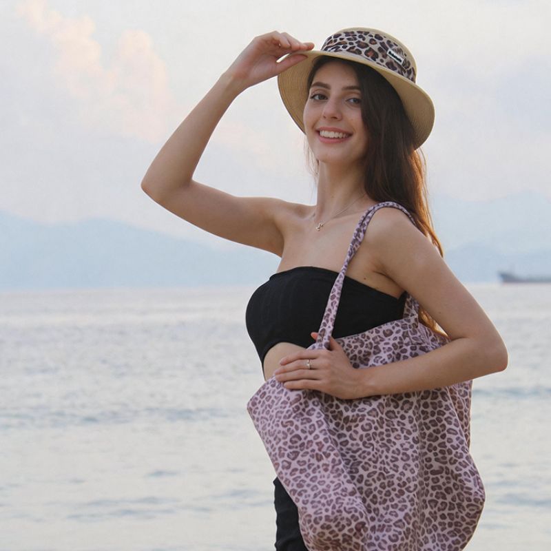 Bobotails designer leopard tote bag showcasing a chic everyday style for dog moms and pet lovers.