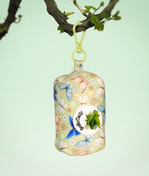 Support de sac de merde de chien imprimé papillon