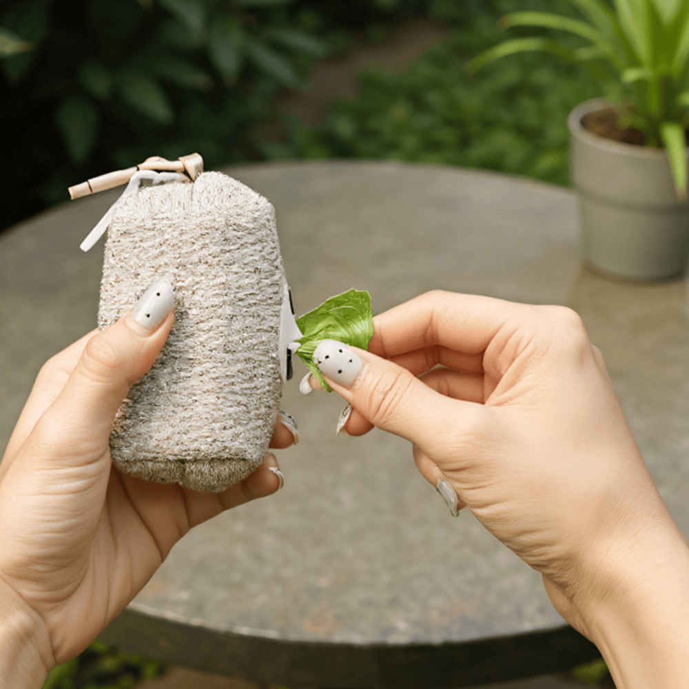 Bobotails taupe trash bag holder for dog walking kits