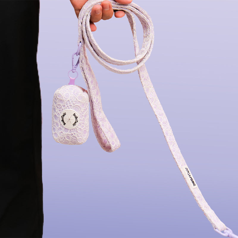Lavender lace 5ft dog leash for small and medium dogs | Bobotails