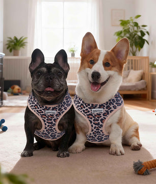 Leopard Print harness for dog  matching dog and owner accessories for everyday dog walks