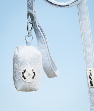 Morning Glory dog waste bag holder matching the Morning Glory harness and owner accessories for daily dog walks 
