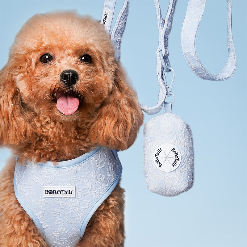 Morning Glory pet waste bags holder matching the Morning Glory harness and owner accessories for daily dog walks