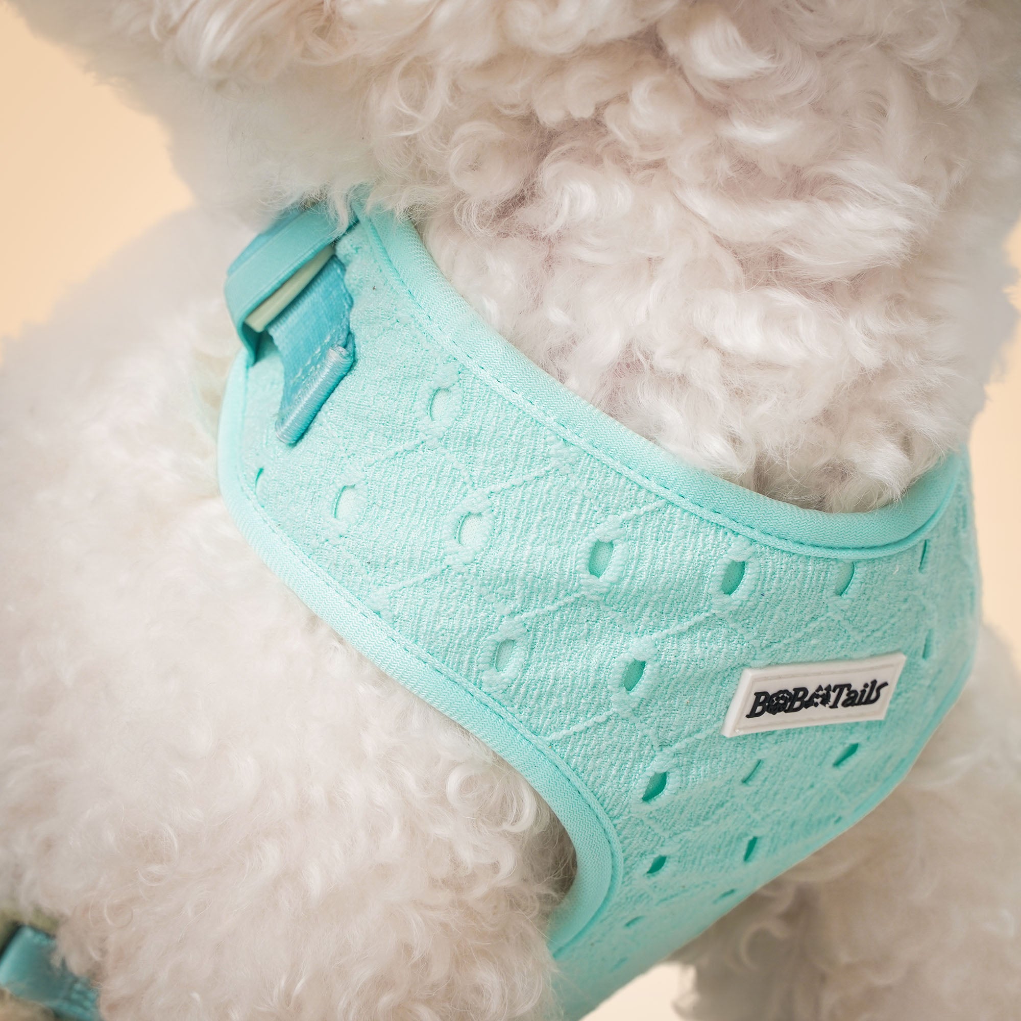 Soft silk embroidery dog harness no pull adjustable – Bobotails
