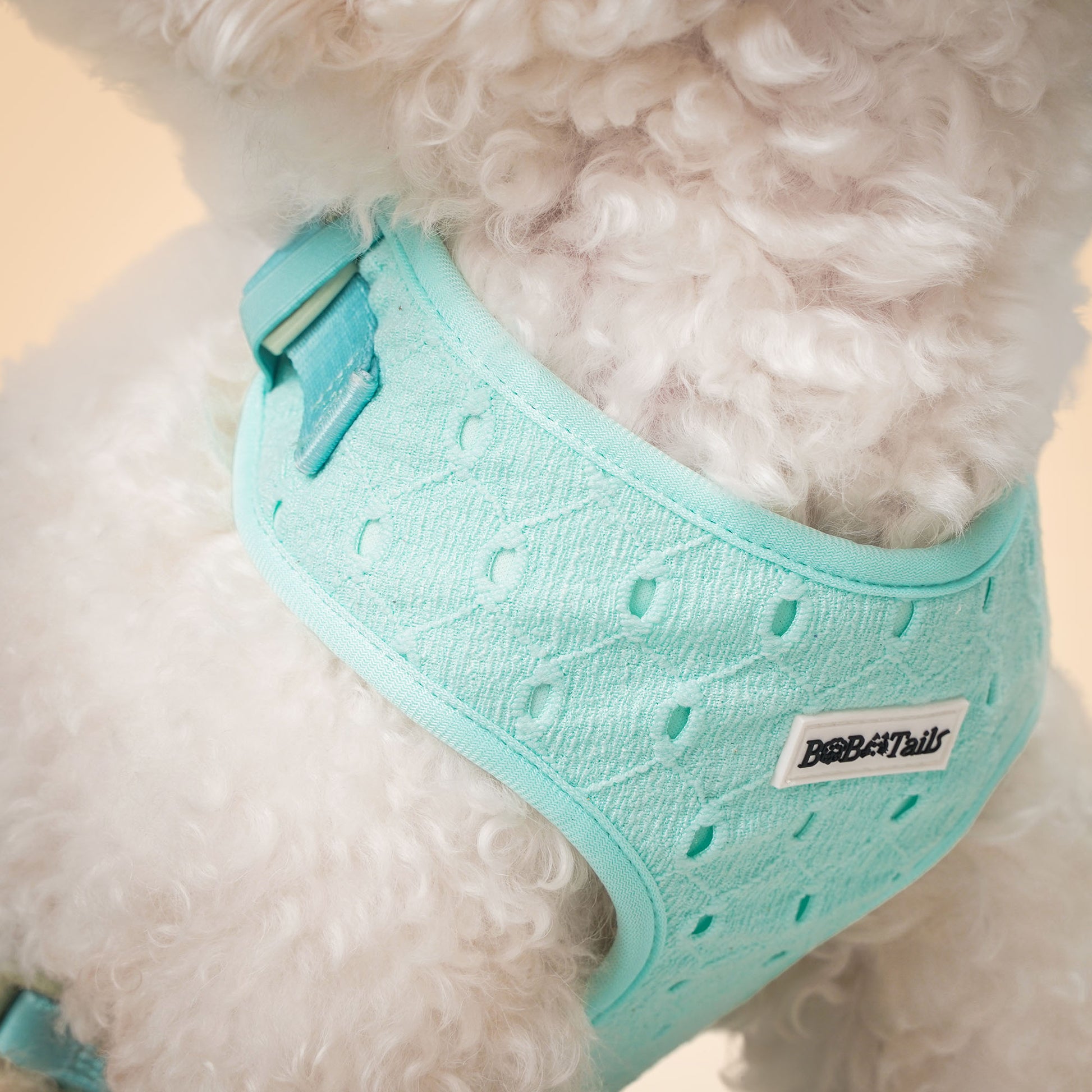 Soft silk embroidery dog harness no pull adjustable – Bobotails