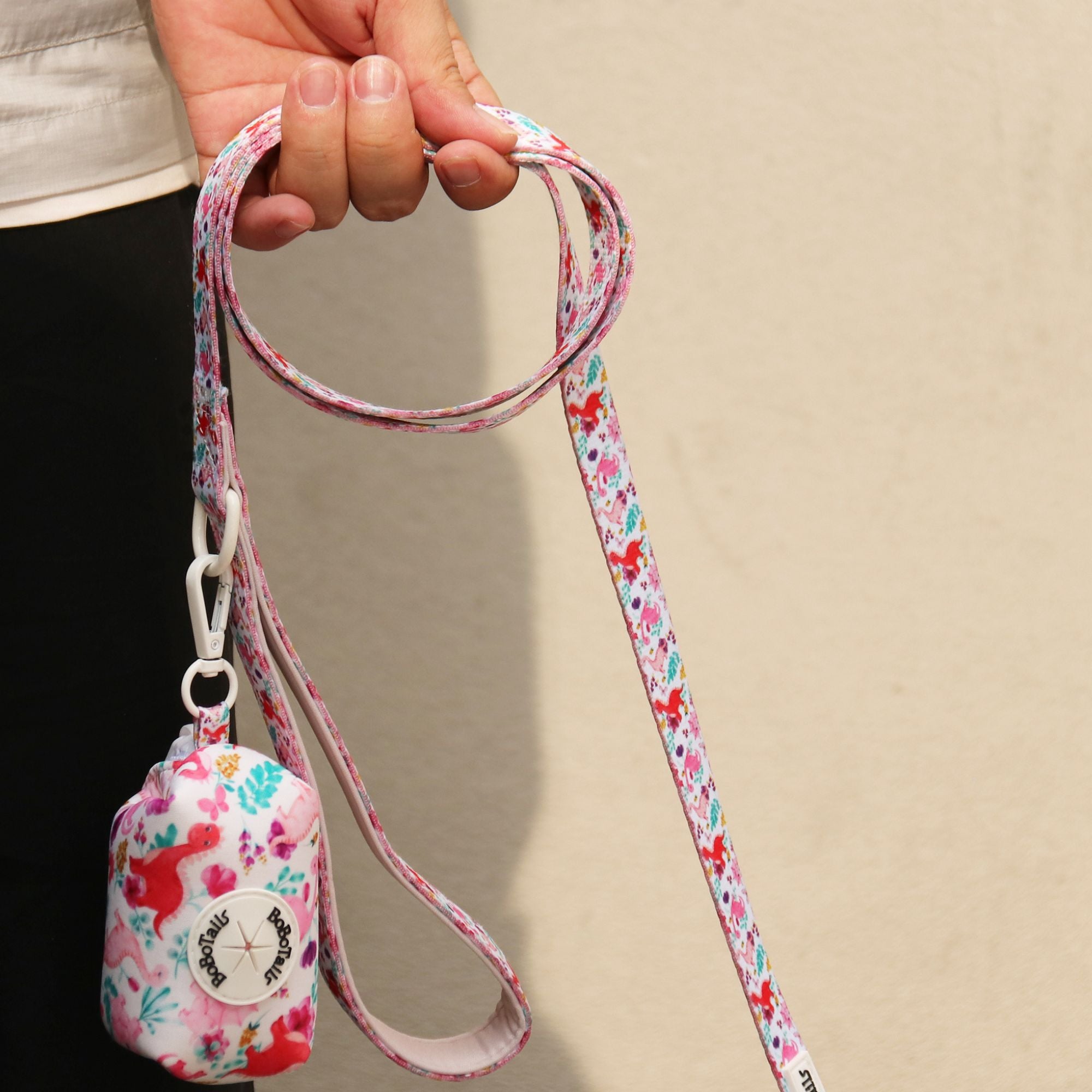 dinosaur printed dog poop bags rolls holder for leash matching the  harness and owner accessories for daily dog walks