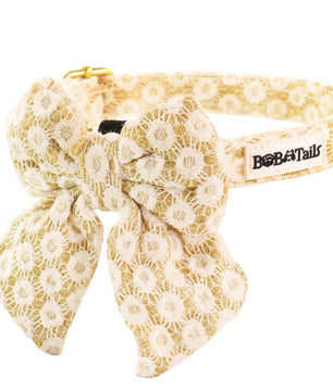 floral brilliance collar and dog bowties design to matching the harness and owner accessories in a coordinated set