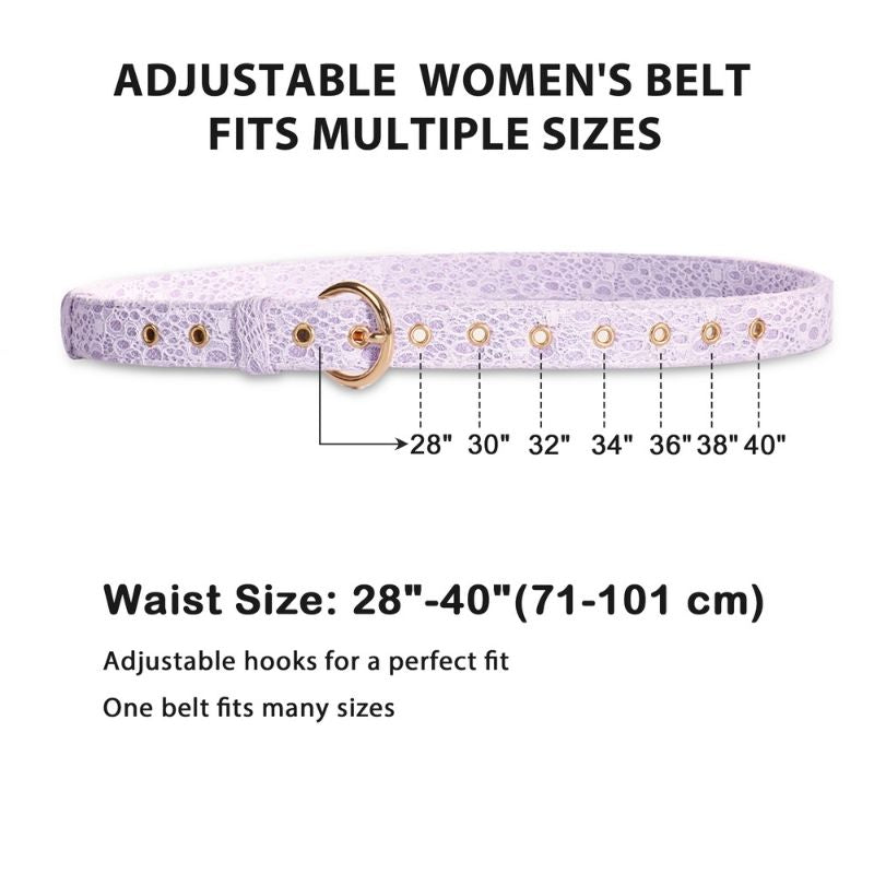 lavender lace women's belt size guide 