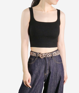 leopard printed women's belts for jeans  as part of a complete dog and owner matching accessory set
