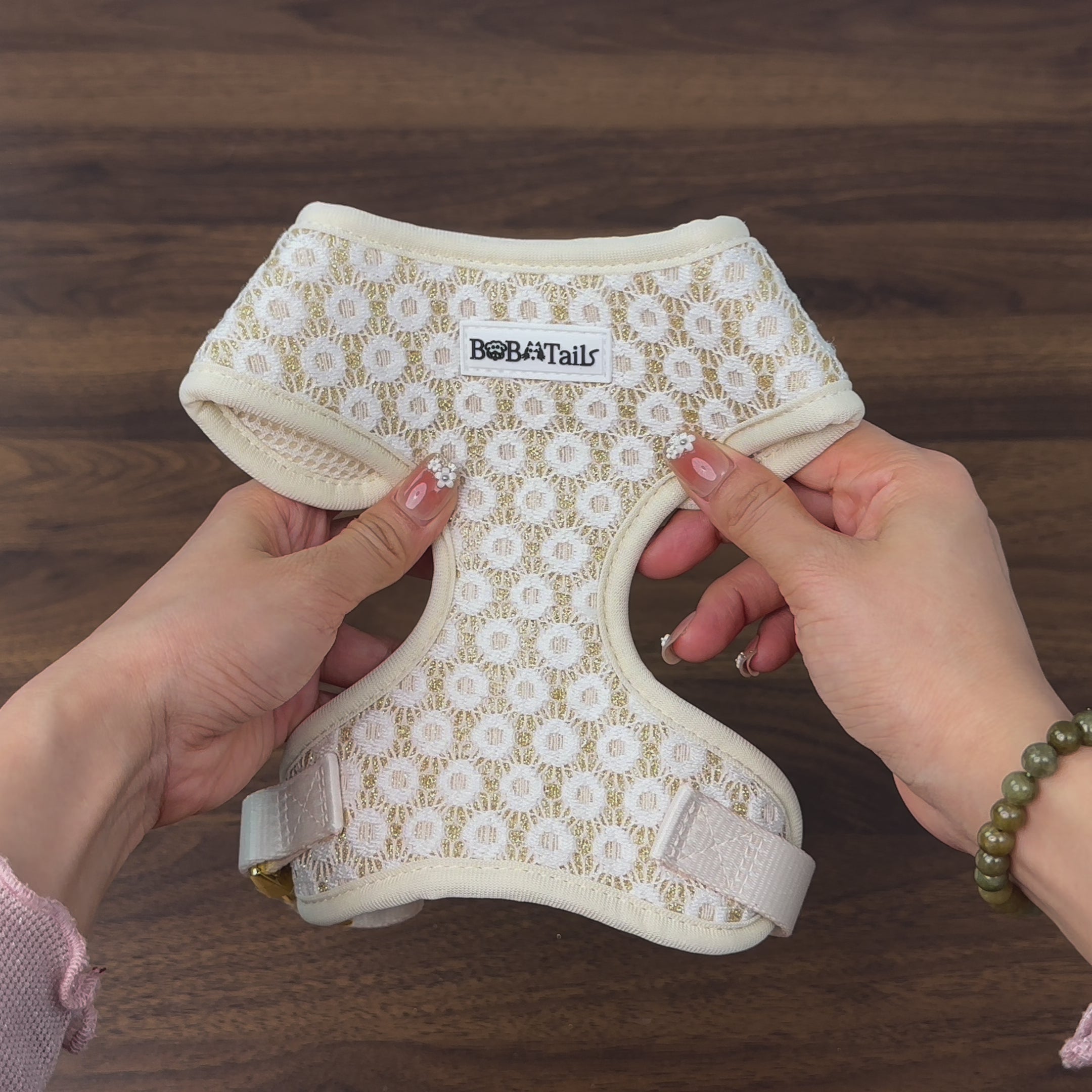 floral brilliance dog harness for small and medium size dog